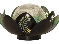 Star Trading Gartenlicht Solardekoration Lilly, Ø 24 cm, Silber