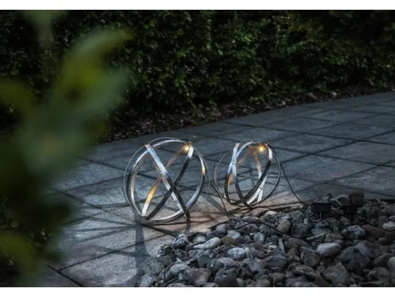 Star Trading Gartenlicht Solar Astri, Ø 25 cm, Silber