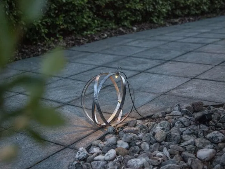 Star Trading Gartenlicht Solar Astri, Ø 25 cm, Silber