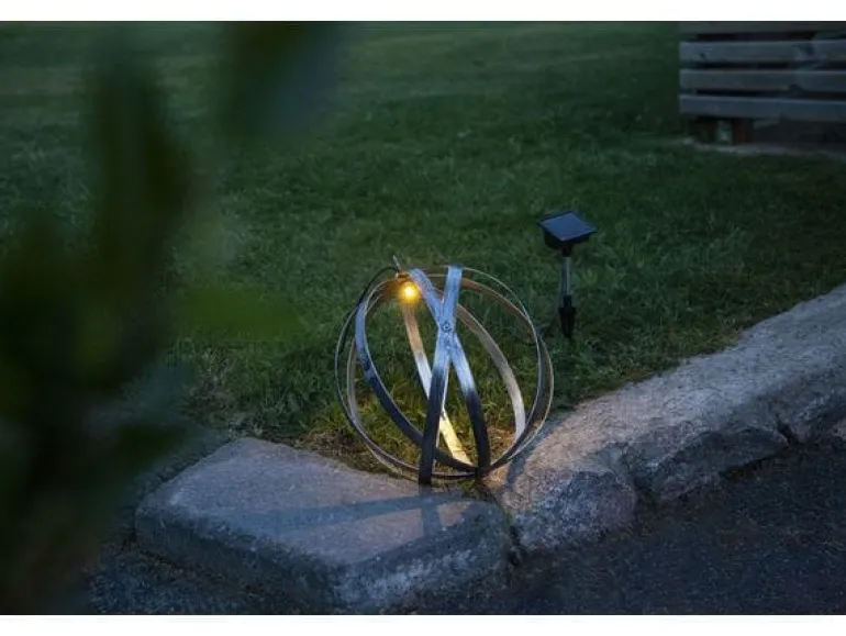 Star Trading Gartenlicht Solar Astri, Ø 25 cm, Silber