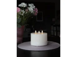 Star Trading LED-Kerze Pillar Flamme Ø 15 x 13 cm, Weiss