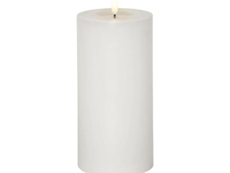 Star Trading LED-Kerze Pillar Flow Big, 22.5 cm, Weiss