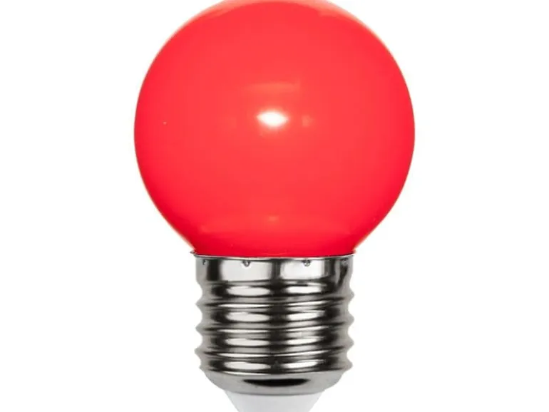 Star Trading LED Leuchtmittel E27 G45 Outdoor Lighting Rot, 1W, 220-240V
