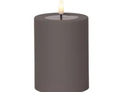 Star Trading LED Pillar Kerze Flamme Soft Indoor, 12.50 cm, Braun