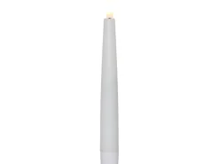 Star Trading LED-Stabkerzen Set Dinner Flamme Ø 2.1 x 20 cm, Weiss, 4 Stk