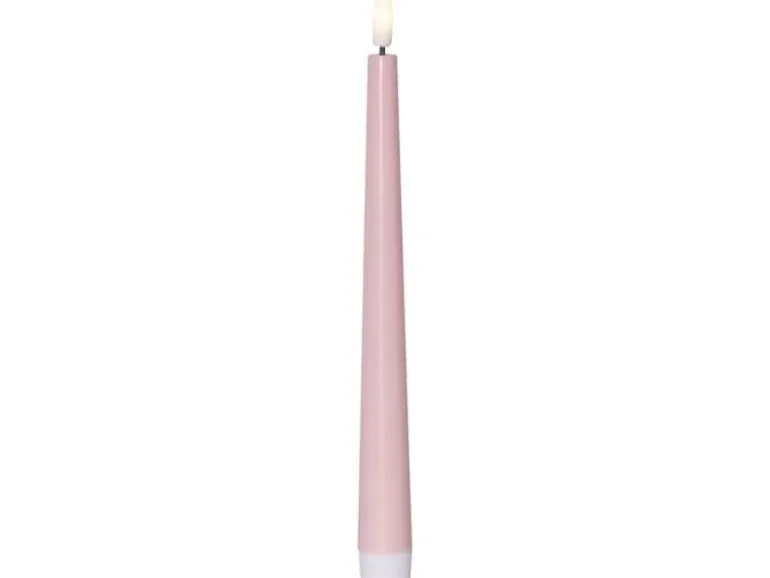 Star Trading LED-Stabkerzen Set Dinner Candy 2 pack, Warmweiss – Rosa