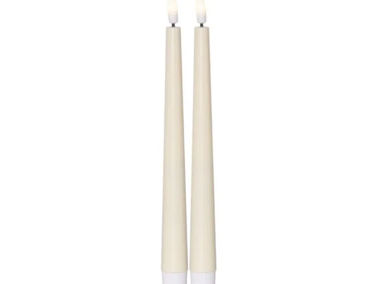 Star Trading LED-Stabkerzen Set Dinner Candy 2 pack, Warmweiss – Beige
