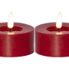 Star Trading LED Teelichter Set Flamme Flow 2 Pack, Rot