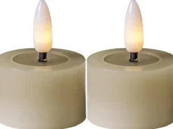Star Trading LED Teelichter Set 2 Pack Flow 5 cm – Beige