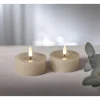 Star Trading LED Teelichter Set Flamme Flow 2 Pack, Beige