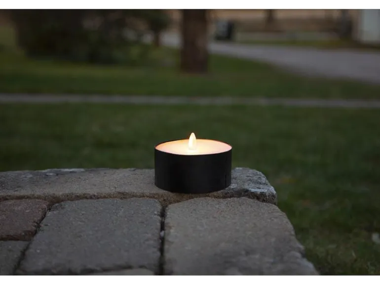 Star Trading LED Teelicht Maxi Ø 10 x 7 cm, Schwarz
