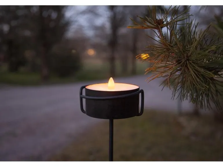 Star Trading LED Teelicht Maxi Ø 10 x 7 cm, Schwarz
