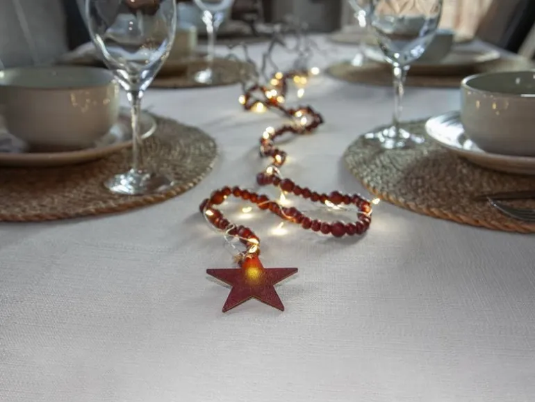 Star Trading Lichterkette Beady Rot