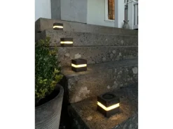 Star Trading Solar Decoration Stonecube Warmweiss, Grau