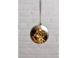 Star Trading Weihnachtskugel Glow, 40 LED, Ø 15 cm, Anthrazit