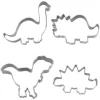 Städter Ausstecher Set Dinosaurier 4-teilig, Silber