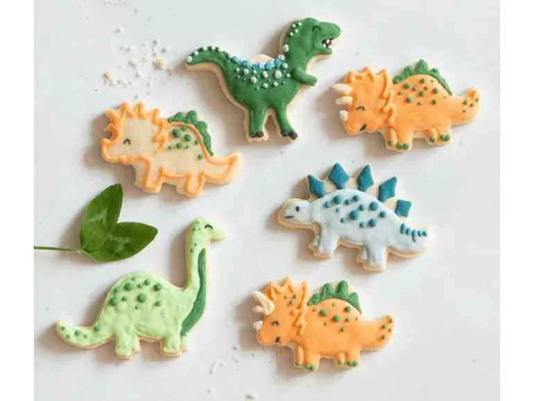 Städter Ausstecher Set Dinosaurier 4-teilig, Silber