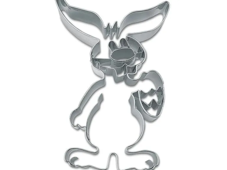 Städter Guetzli-Ausstecher Hase mit Ei, Edelstahl, 10 cm