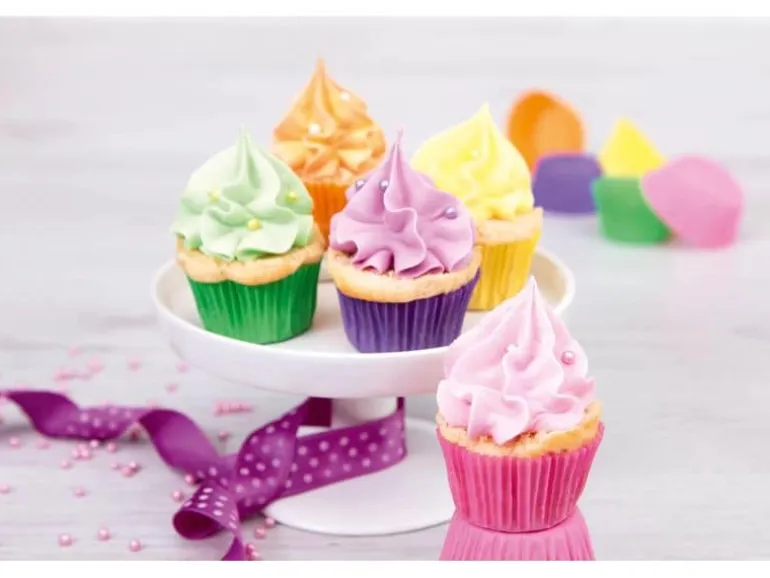 Städter Muffin Backform Mini 100 Stück, ø 3/4 cm, Bunt