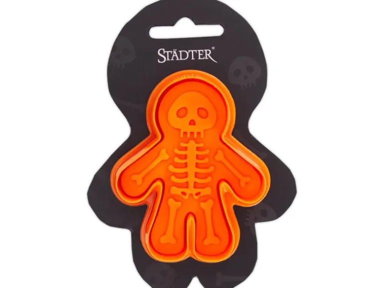 Städter Präge-Ausstecher Skelett 4.3 x 7 cm, Orange