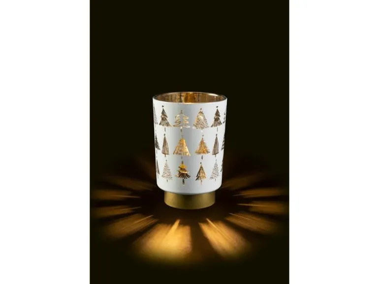 STT Laterne, Baum, S, 15 cm, Weiss