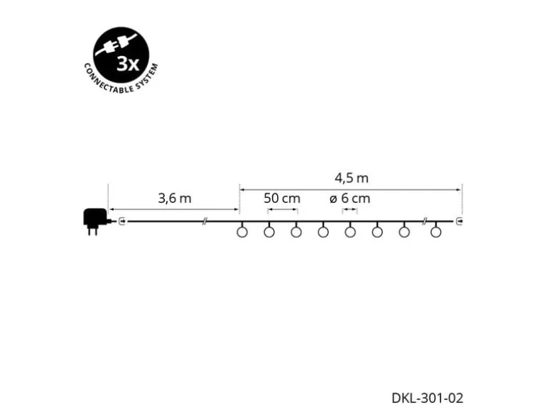 STT Lichterkette Vintage Partylight A60, 10 LEDs, 4.5m, Klar