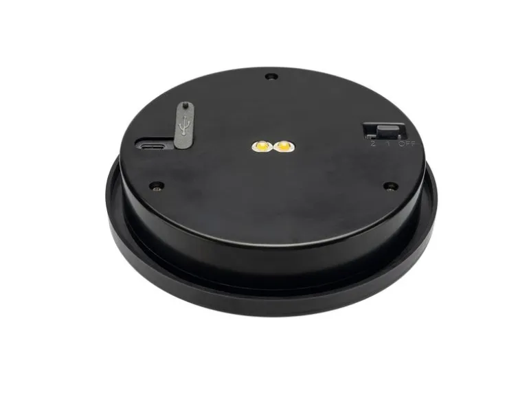 STT Solarpanel USB Ersatz, Rund, Schwarz
