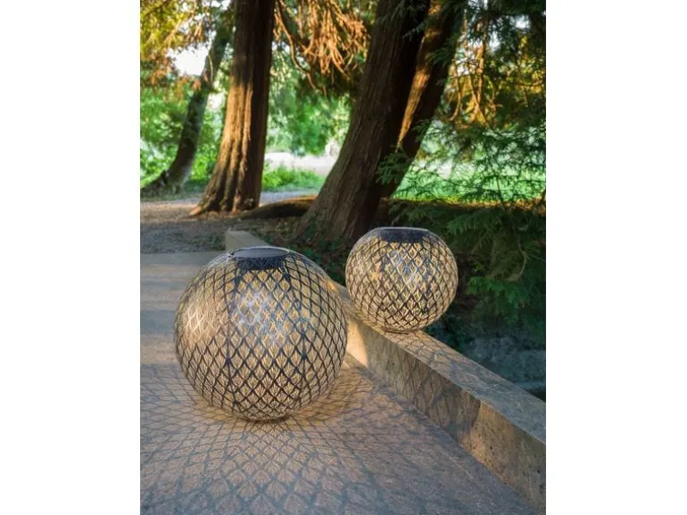 STT Windlicht Solar Antic Ball Emilia, Ø 30 cm, Marineblau