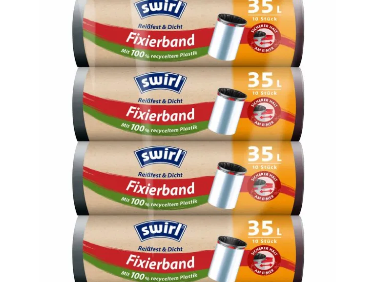 Swirl Müllbeutel Fixierband 35 l, 4 x 10 Stück