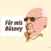 Swissmeme Mausmatte "Für mis Büsney", 22 x 18 x 2.5 cm