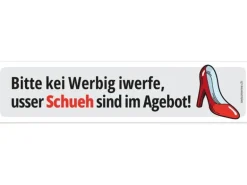 Swissmeme Sticker «Kei Werbig, usser Schueh!" 14.8 x 3.5 cm