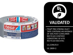 tesa Klebeband Pro Strong Duct Tape 50 mm x 50 m, Grau