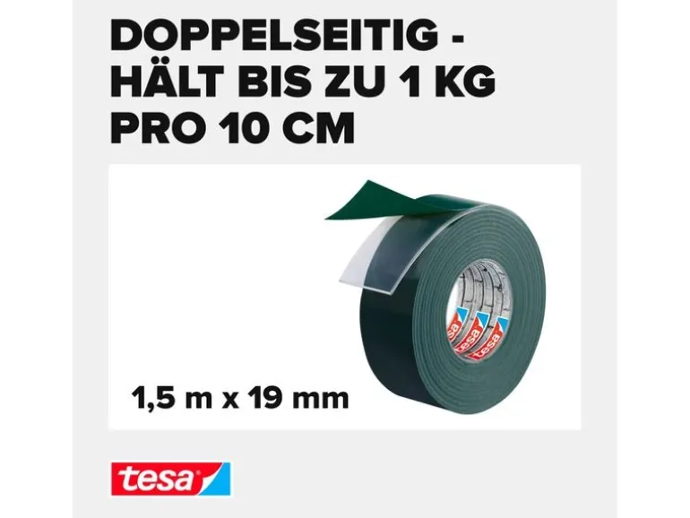 tesa Montageband Powerbond Outdoor ohne Bohren - 1.5m x 19 mm