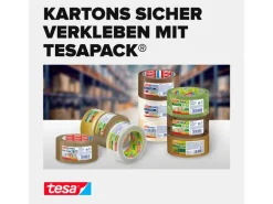 tesa tesapack Papier 3er-Pack 50 mm x 50 m, Braun