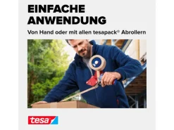 tesa tesapack Papier 3er-Pack 50 mm x 50 m, Braun