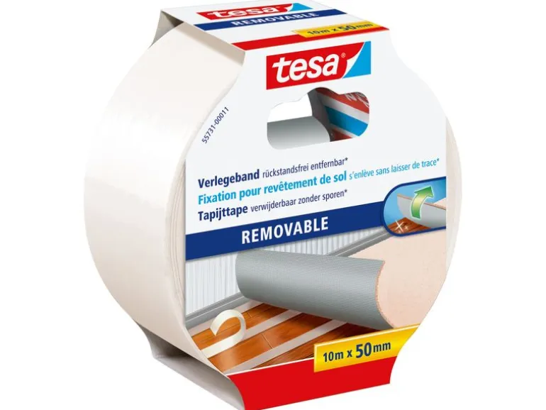 tesa Verlegeband rückstandsfrei 50 mm x 10 m, Transparent