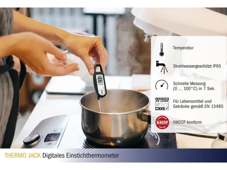 TFA Dostmann Einstichthermometer THERMO JACK, Schwarz