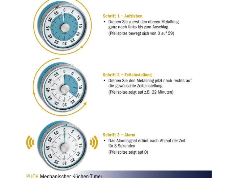 TFA Dostmann Küchentimer Puck Türkis
