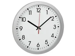 TFA Dostmann Wanduhr Ø 30 cm, Silber