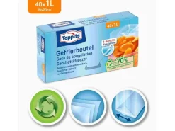 Toppits Gefrierbeutel Gefrierbeutel 1 Liter 40 Stück