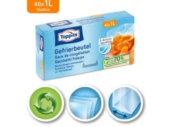 Toppits Gefrierbeutel Gefrierbeutel 1 Liter 40 Stück