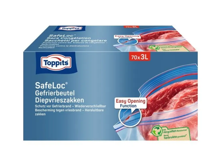 Toppits Gefrierbeutel 3 l Multipack 70 Stück
