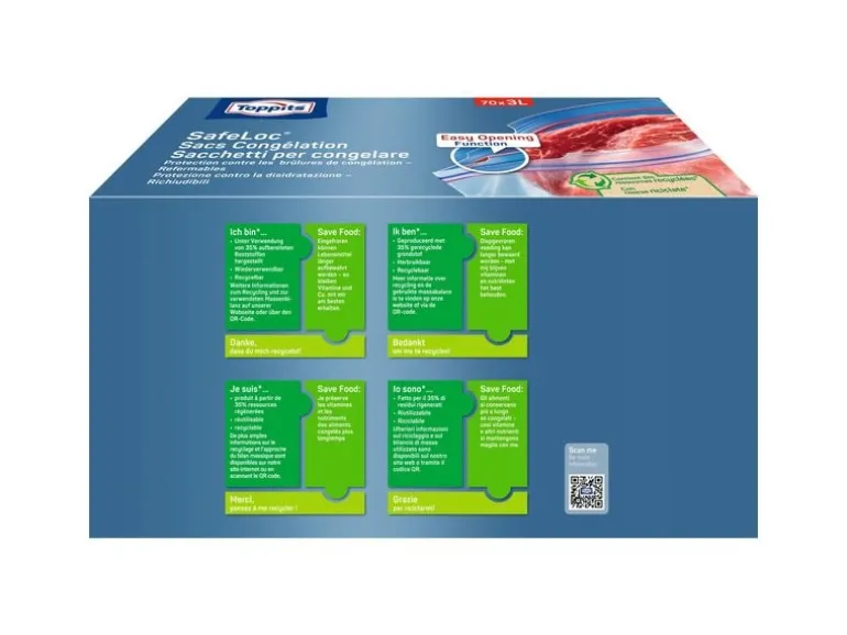 Toppits Gefrierbeutel 3 l Multipack 70 Stück