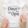 Trendcompany Babybody Ihr werdet Oma und Opa, 62/68, Weiss