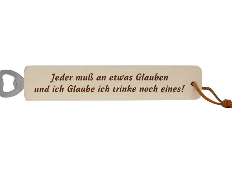 Trendcompany Flaschenöffner Glauben & Trinken, 29 cm