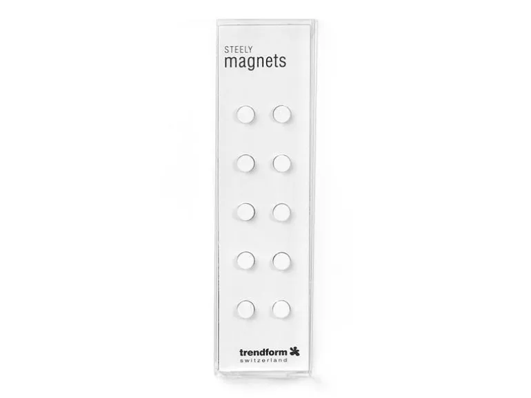 Trendform Haftmagnet Steely 10er Set , Weiss