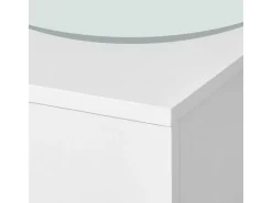 VASAGLE Aktenschrank Holzspanplatte 3 Schubladen Wolkenweiss
