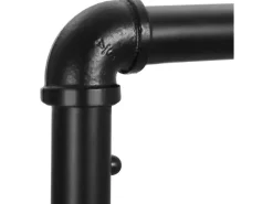 VASAGLE Garderobenständer auf Rollen 162 cm, Schwarz/Braun