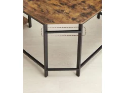 VASAGLE Tisch in L-Form 138 x 138 cm Braun