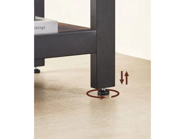 VASAGLE Tisch in L-Form 138 x 138 cm Braun